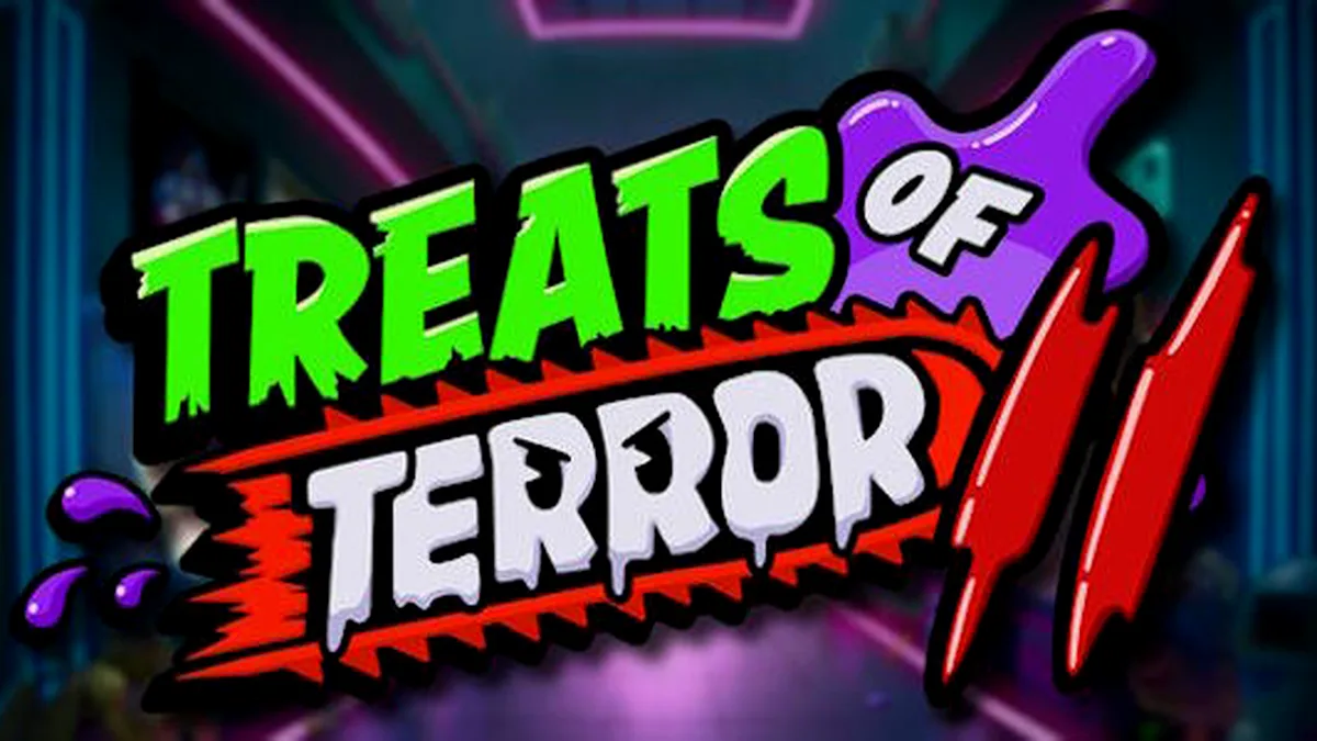 Visual bertema horor komedi dari slot Treats of Terror II dengan karakter Gobstopper
